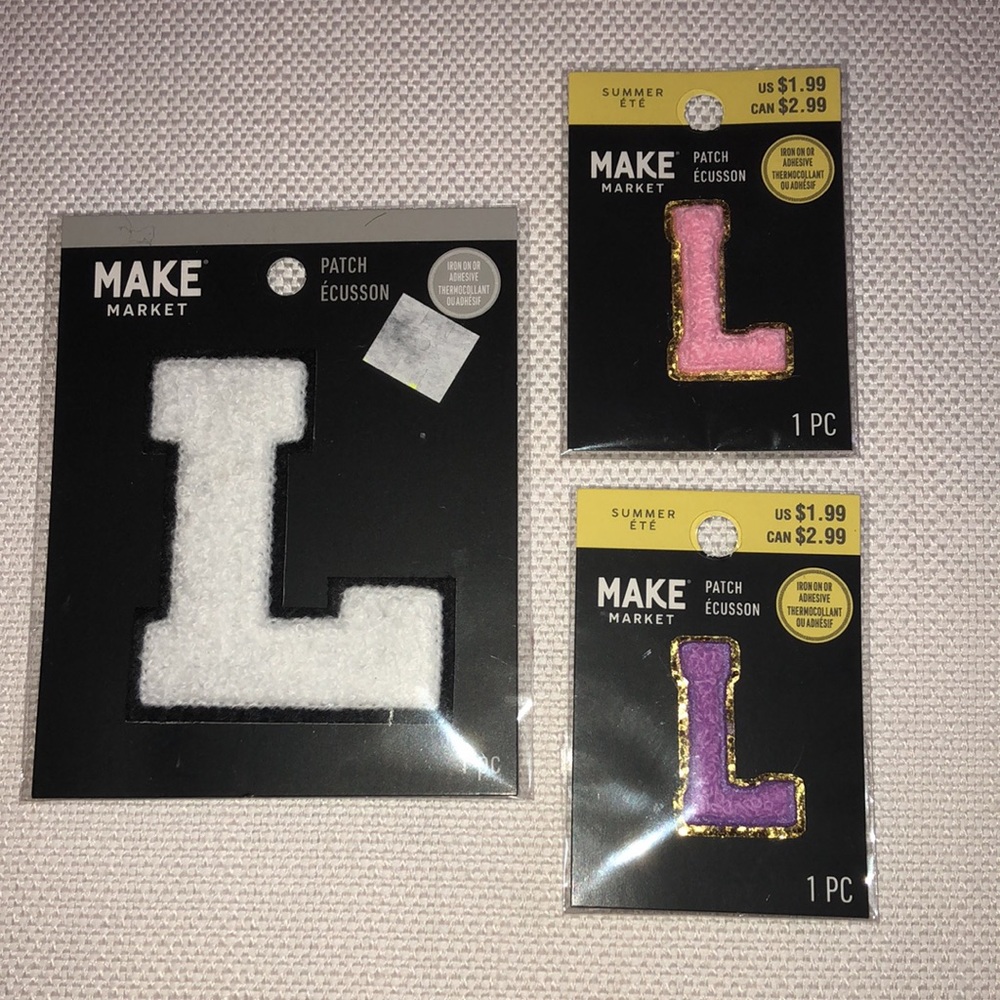 Make Market Letter L in CHENILLE for Stanley cups etc. NWT
